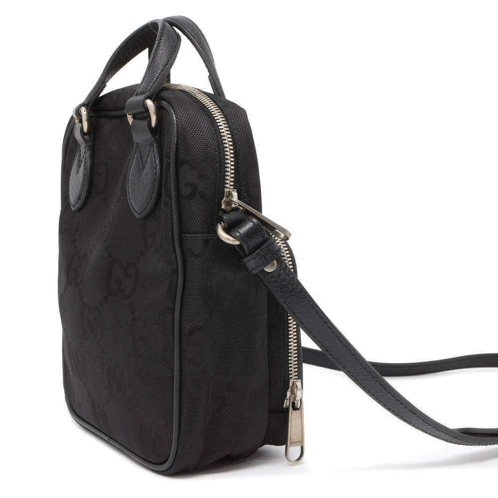 Gucci Bag the Handbag Off Shoulder Black GG Grid